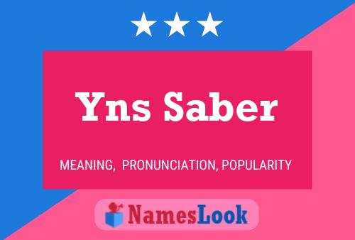 Póster del nombre Yns Saber