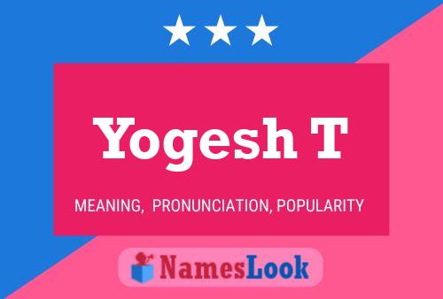 Póster del nombre Yogesh T