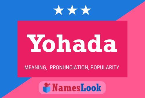 Póster del nombre Yohada