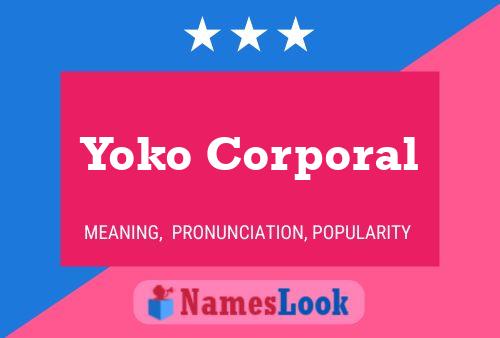 Póster del nombre Yoko Corporal