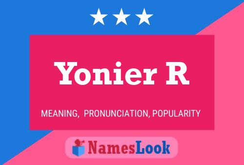 Póster del nombre Yonier R