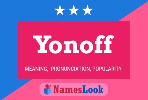 Póster del nombre Yonoff