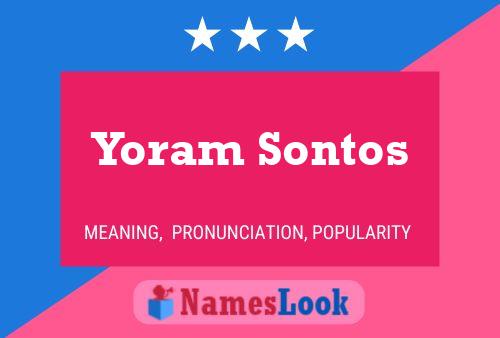 Póster del nombre Yoram Sontos