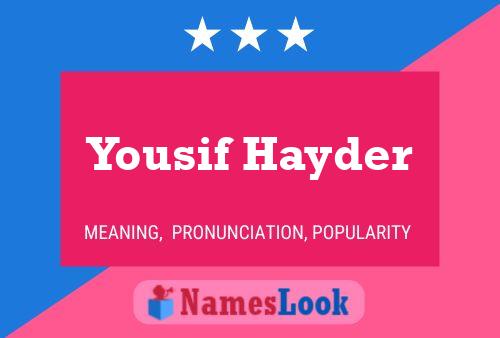 Póster del nombre Yousif Hayder