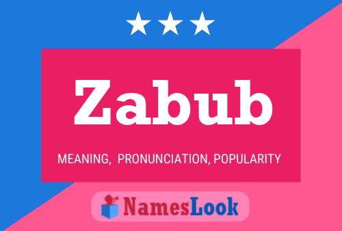 Póster del nombre Zabub