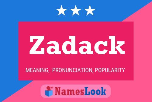 Póster del nombre Zadack