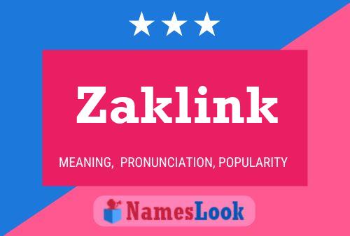 Póster del nombre Zaklink