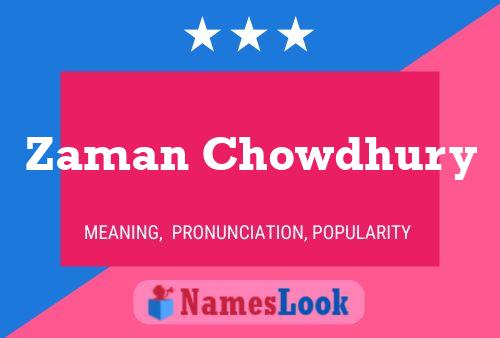 Póster del nombre Zaman Chowdhury