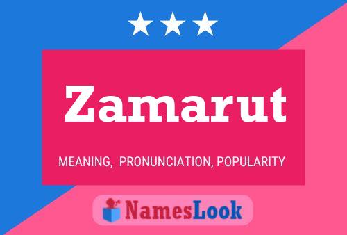 Póster del nombre Zamarut