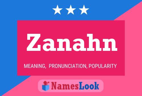 Póster del nombre Zanahn