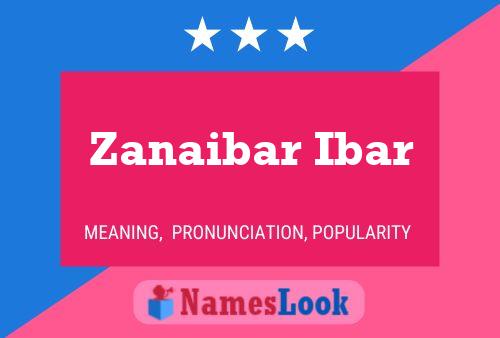 Póster del nombre Zanaibar Ibar