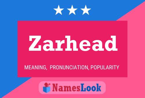 Póster del nombre Zarhead