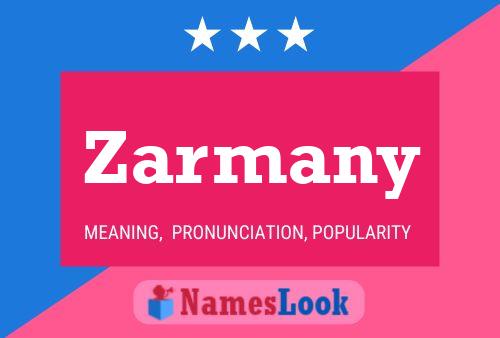 Póster del nombre Zarmany