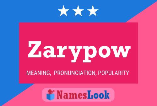 Póster del nombre Zarypow