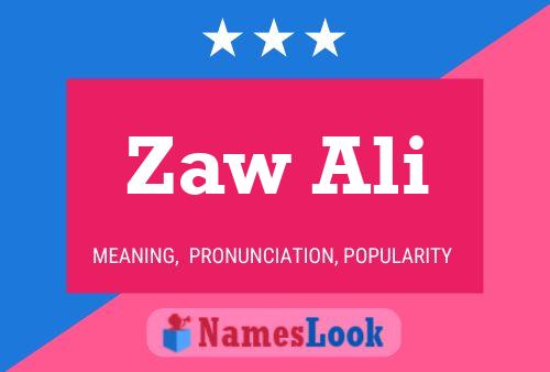 Póster del nombre Zaw Ali