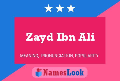 Póster del nombre Zayd Ibn Ali