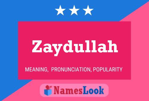 Póster del nombre Zaydullah