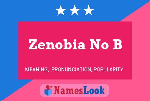 Póster del nombre Zenobia No B