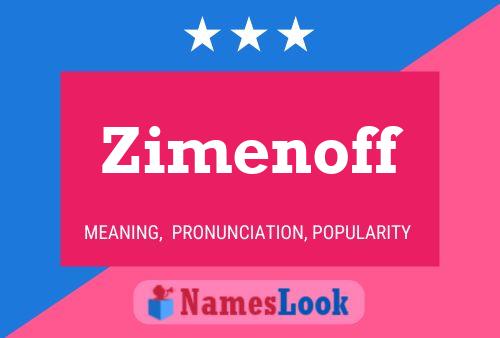 Póster del nombre Zimenoff