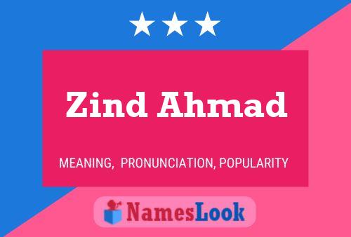 Póster del nombre Zind Ahmad