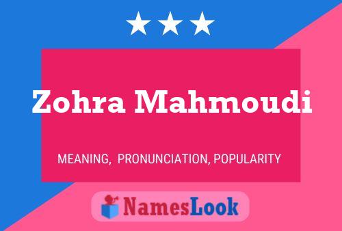 Póster del nombre Zohra Mahmoudi