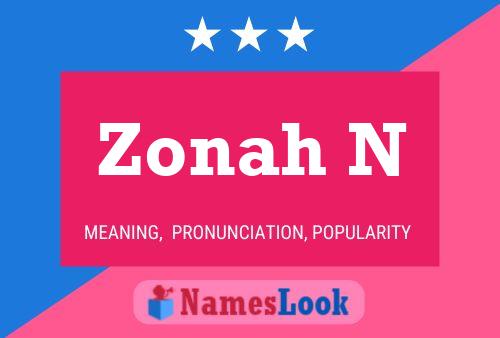 Póster del nombre Zonah N