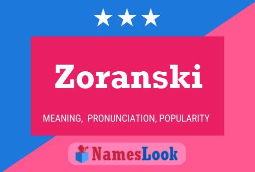 Póster del nombre Zoranski