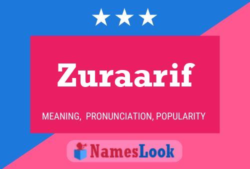 Póster del nombre Zuraarif